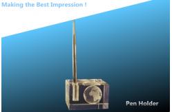 China crystal cube/pen holder/crystal globe holder/crystal rectangle/glass pen holder supplier