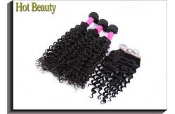 China 10-30 Inch 360 Frontal Wig Deep Wave With Closure Natural Black 1B# supplier
