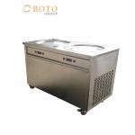 Commercial Ice Cream Frying Machine With 2 Flat Pans For Sale for sale