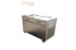 China High Effiency Big Capacity Stainless Steel Fried Ice Cream Roll Machine supplier