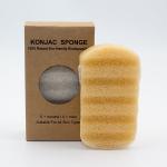 12.5*7.0*2.8cm BPA Free Wave Cleansing Sponge KGM Beauty Konjac Sponge for sale
