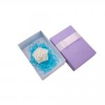Paper Gift Box Packaging / Wedding Flowers Gift Purple Gift Box White Bow for sale