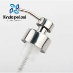 Metal Foaming Soap Pump Dispenser Colored Wide Tube Silver Stainless Steel Shampoo Soap Dispenser for sale