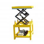RAL1028 1500mm Hydraulic Mobile Scissor Lift Table Q345B Industrial Hydraulic Lift for sale