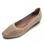 BS153 Mesh Sandals Hollow Single Shoes New Flat Soft Bottom Pressure Drill Women'S Shoes Fashionable Mother Shoes Comfor for sale