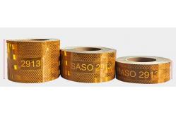 China High Visibility Highly Viscous 2'' 3'' 4'' Yellow SASO2913 Truck Reflective Sticker supplier