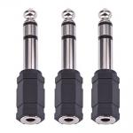 6.35 mm Audio Stereo Plug to 3.5 mm Stereo Headphone Jack Adapter for sale