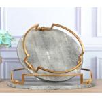 PU Leather Round Storage 300X105mm Decorative Display Trays for sale