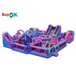 Amusement Park Inflatable Bounce With Slide Digital  Printing for sale