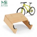 China Bamboo Wall-mounted Indoor Bike Rack For MTB And Road Bikes manufacturer