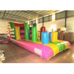 Inflatable Beach Bouncy Castle Assault Course , Big Party Funny Obstacle Course Jumpers for sale