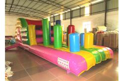 China Inflatable Beach Bouncy Castle Assault Course , Big Party Funny Obstacle Course Jumpers supplier