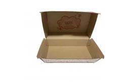 China Wholesale Custom Printed Biodegradable Burger Boxes for Fast Food Lunch Packaging supplier