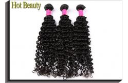 China Deep Wave Pure Virgin Human Hair Extensions , Unprocessed Virgin Hair Bundles supplier