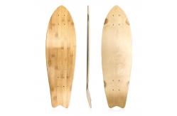 China 28inch Fish Tail Mini Cruiser Blank Skateboard Decks Canadian Maple Single Kick supplier