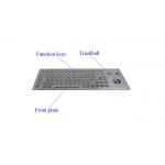 Industrial Stainless Steel Panel Mount Keyboard IP65 With Optical Mouse Trackball