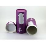 Elegant Purple Cylindrical Kraft Paper Cans Packaging for Tea / Food / Cosmetics Packaging for sale