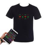 Bluetooth Smart LED Lighting T Shirt Mobile APP Control Prgrammable Word for sale