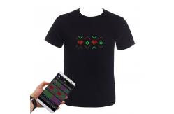 China Bluetooth Smart LED Lighting T Shirt Mobile APP Control Prgrammable Word supplier