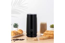 China Glossy Matte Black Espresso Milk Frother Detachable Base Precise Temperature Control 65°C supplier