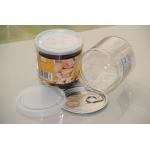 380ml Easy Open Clear Round Plastic Canisters for Dry Fruits Packaging for sale