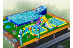 China Durable 0.55mm PVC Taroaulin  Inflatable Water Park With Hand Printing supplier