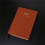 Brown Leather Weekly Monthly Academic Planner Premium Thick Paper With Pen Loop