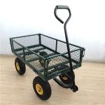 Heavy Duty 50L Garden Mesh Cart  Yard Steel Mesh Wagon Outdoor With 4 Wheels for sale