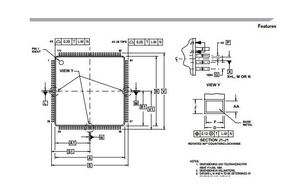Integrated Circuit Chip microcontroller unit (MCU) MC9S12B128MPV16  MOTOROLA QFP