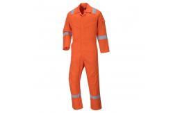 China Reusable Flame Retardant Waterproof Overalls With Reflective Tape Protective EN11612 supplier
