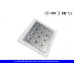 Waterproof Metal Number Keypad 12 flush Keys Rear Panel Mount for sale