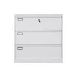 Home Vertical Black Thick 1.2mm 3 Drawer File Cabinet for sale