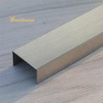 ASTM Stainless Steel Tile Trim 10mm , Hairline Design Stainless Floor Trim 0.55mm for sale