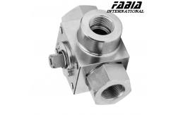 China Manual High Pressure Three Way Ball Valve With Internal Teeth supplier