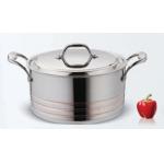 2Pcs Tri-ply Copper cookware pan SHXYY-01-8,Thickness 2.2-3.0mm,saucepot for sale