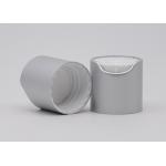 24mm Matte Silver Cosmetic Aluminum Disc Top Cap White Inner Cap Screw Cap