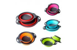 China 2 Pieces Kitchen Space Saver Colanders Strainers Collapsible supplier