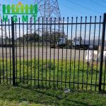 Professional Rod Powder Coating Rod Wrought Iron Fence Powder Coated Tubular Steel Fence for sale