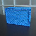 Large Vented Foldable Plastic Vegetable Crate 40 Liters Green