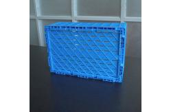 China Large Vented Foldable Plastic Vegetable Crate 40 Liters Green supplier