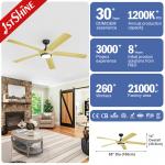 REACH Certified 1stshine LED Ceiling Fan with Dimmable Lighting and Remote Control
