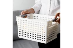 China Grey 40*20.6 Rectangular Plastic Storage Baskets For Clothes Durable supplier