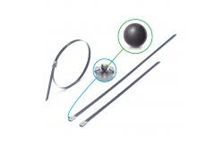 China Ball Lock Stainless Steel Epoxy Coated Cable Tie for Extreme Temperature Environments supplier