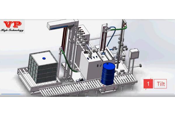 Automatic 200 L Drum Decanting Unit 6 Min/BBL No Cross Contamination