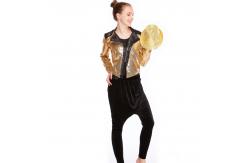 China Spandex / Polyester Hip Hop Dance Outfits Long Sleeves Tops Casual Loose Harem Pants supplier