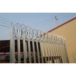W Shape Pointed Rounded Palisade Panel Fencing With Powder Coated For Highway Protection for sale