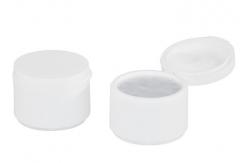 China 100g PP Flip Cosmetic Cream Jars With Magnet Scoop Aluminum Foil Gasket Sealing supplier