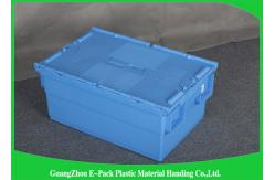 China Foldable Large Distribution Plastic Attached Lid Containers Environmental Protection Blue supplier