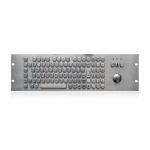 100 Keys 19U Explosion Proof Industrial Metal Keyboard With 38mm Trackball With PS2 for sale