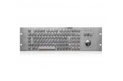 China 100 Keys 19U Explosion Proof Industrial Metal Keyboard With 38mm Trackball With PS2 supplier